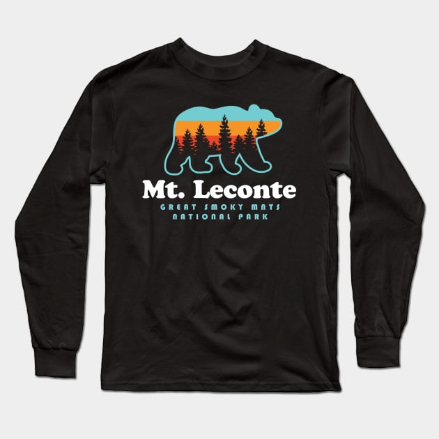 Mt. Leconte Great Smoky Mountains Bear Long Sleeve T-Shirt by PodDesignShop